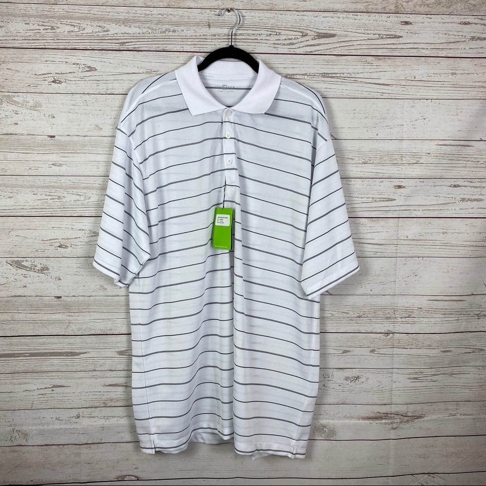 NWT Tres Bien White/Black Golf Polo Shirt 3XL B3